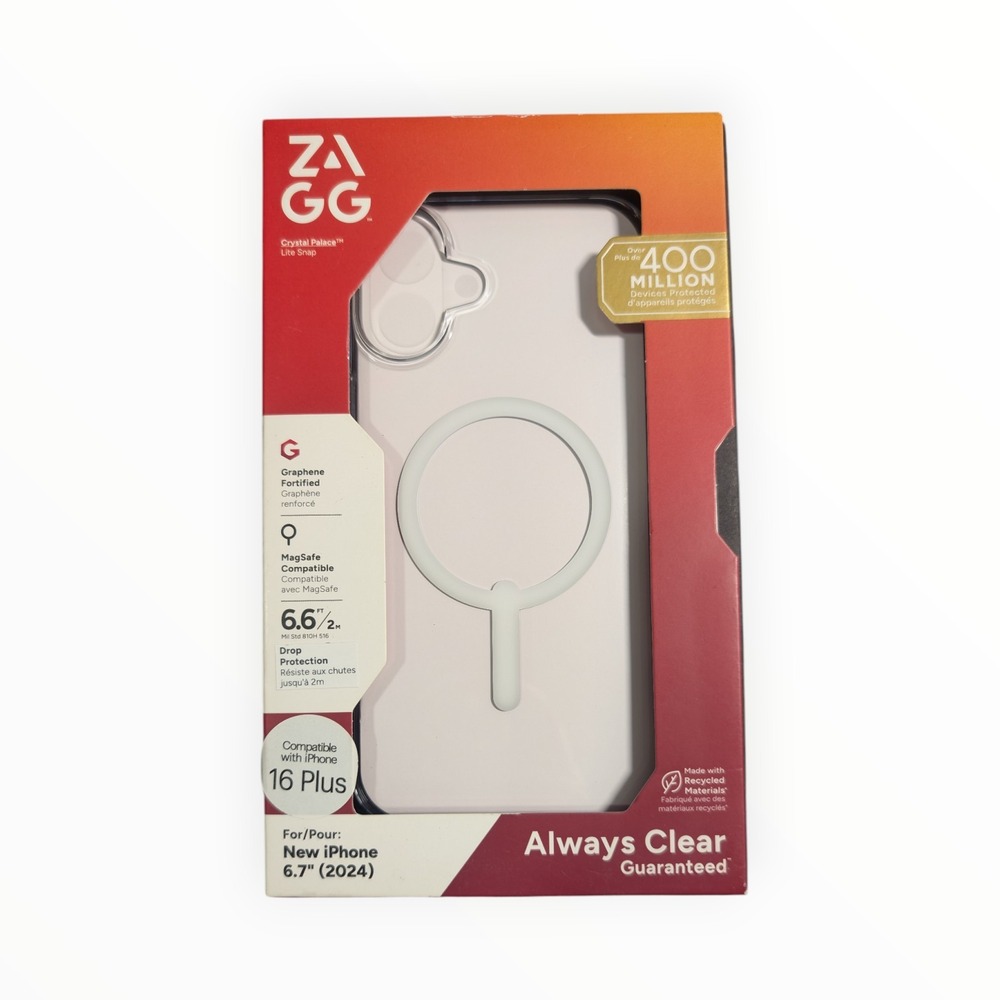 K2-S ZAGG Crystal Palace Magsafe Case for Apple iPhone 16 Plus Clear ⬇️ Scratch